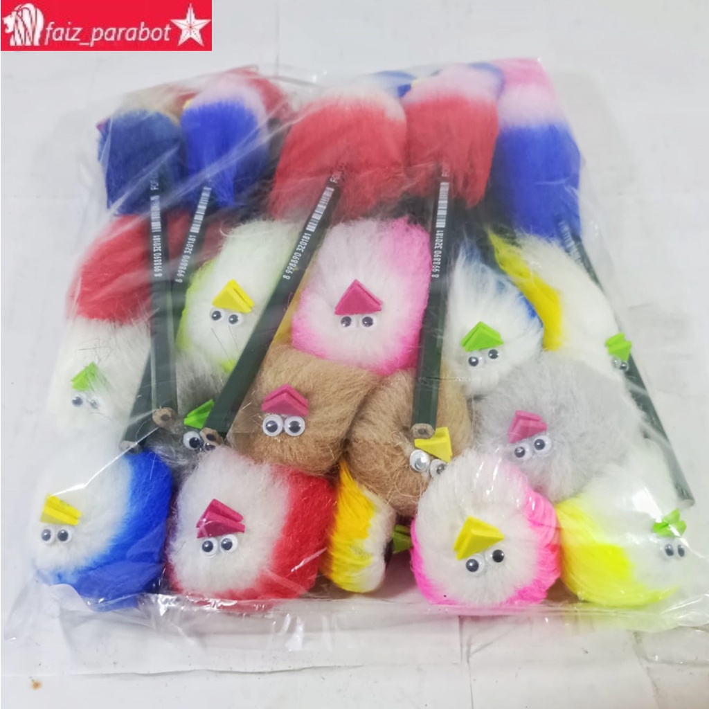 { 100 pcs } pensil 2 b karakter boneka murah bandung