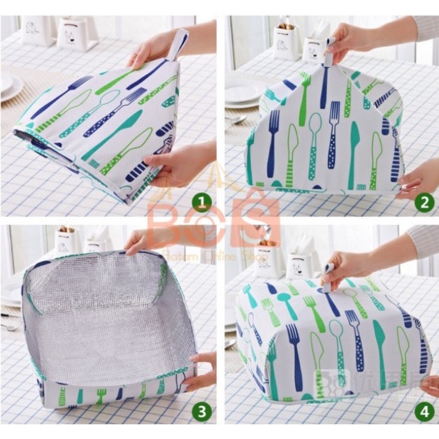 Penutup makanan lipat - Tudung Saji penutup makanan lauk - Ukuran  M (37cm x 37cm x 15cm)