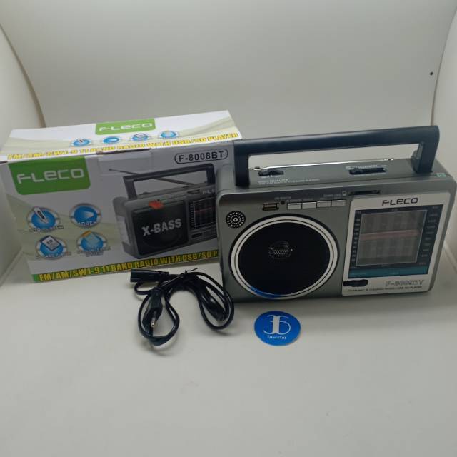 Radio Jadul Portable Fleco F-8009Bt - Radio Usb Fleco - Radio 3 Band