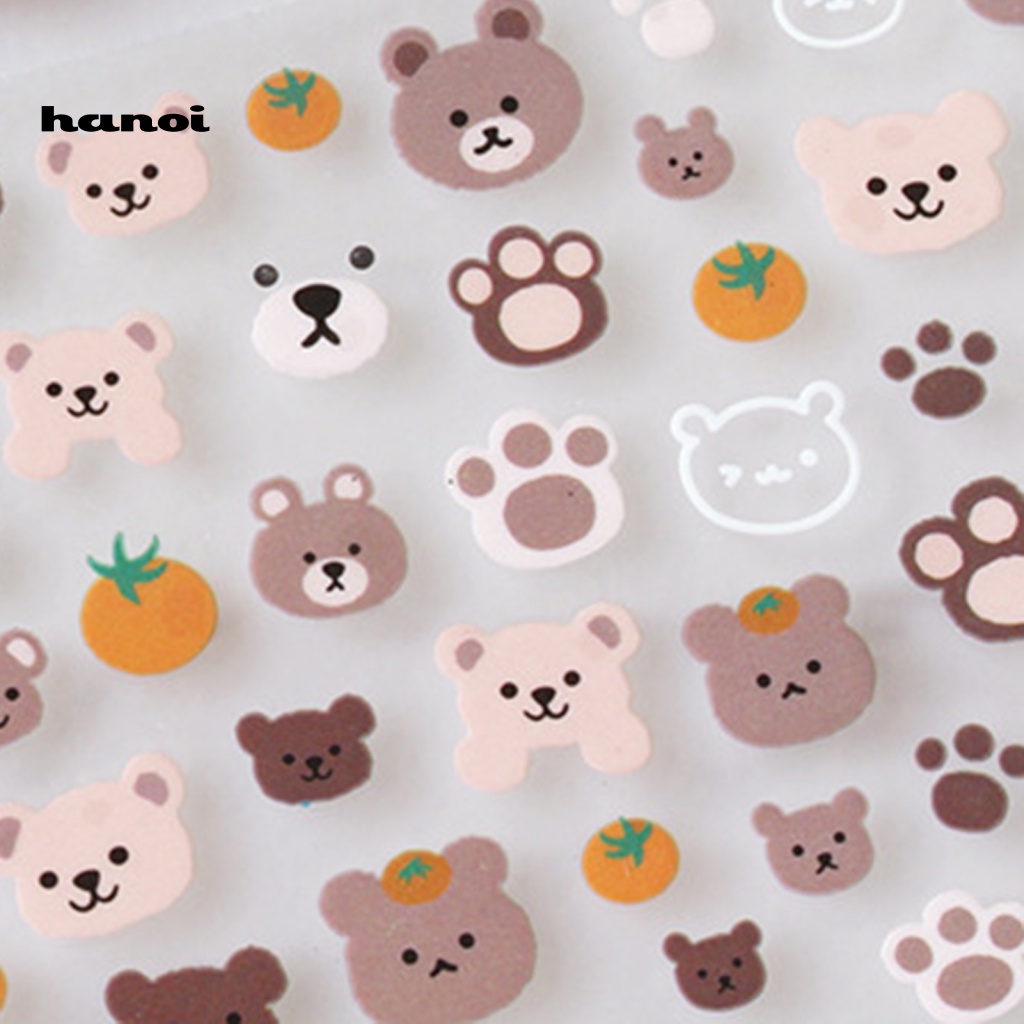 Han_stiker Kuku Motif Panda / Beruang Lucu Untuk Aksesoris Nail Art / Manicure