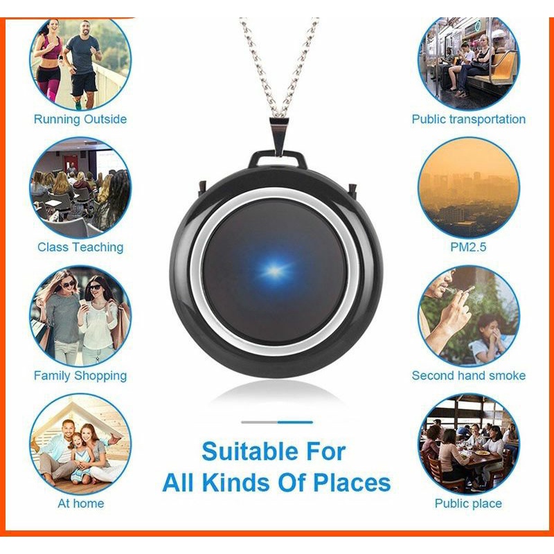 Kalung Pembersih Udara Portable Air Purifier Necklace Air Purifier Ionizer Mobile Smart Ion Negative wearable