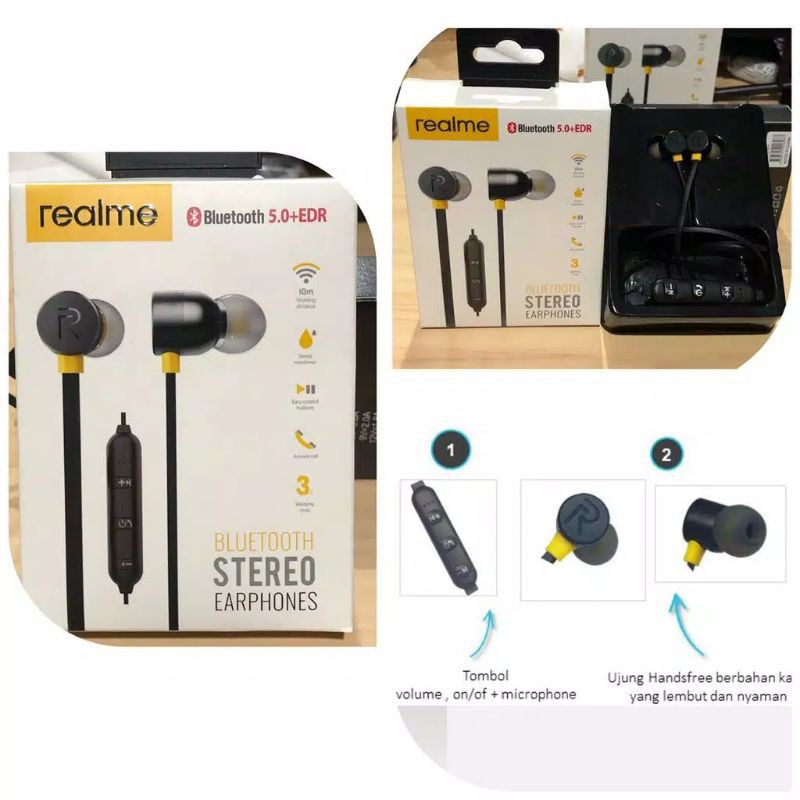 Bluetooth Realme / Headset Handsfree Bluetooth 5.0 Realme Wireless