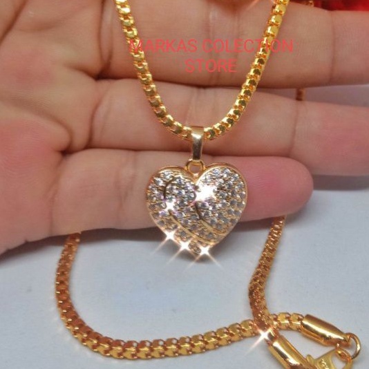 kalung wanita termewah free cincin ,kalung titanium wanita,kalung perhiasan wanita terbaru, perhiasan mirip mas asli