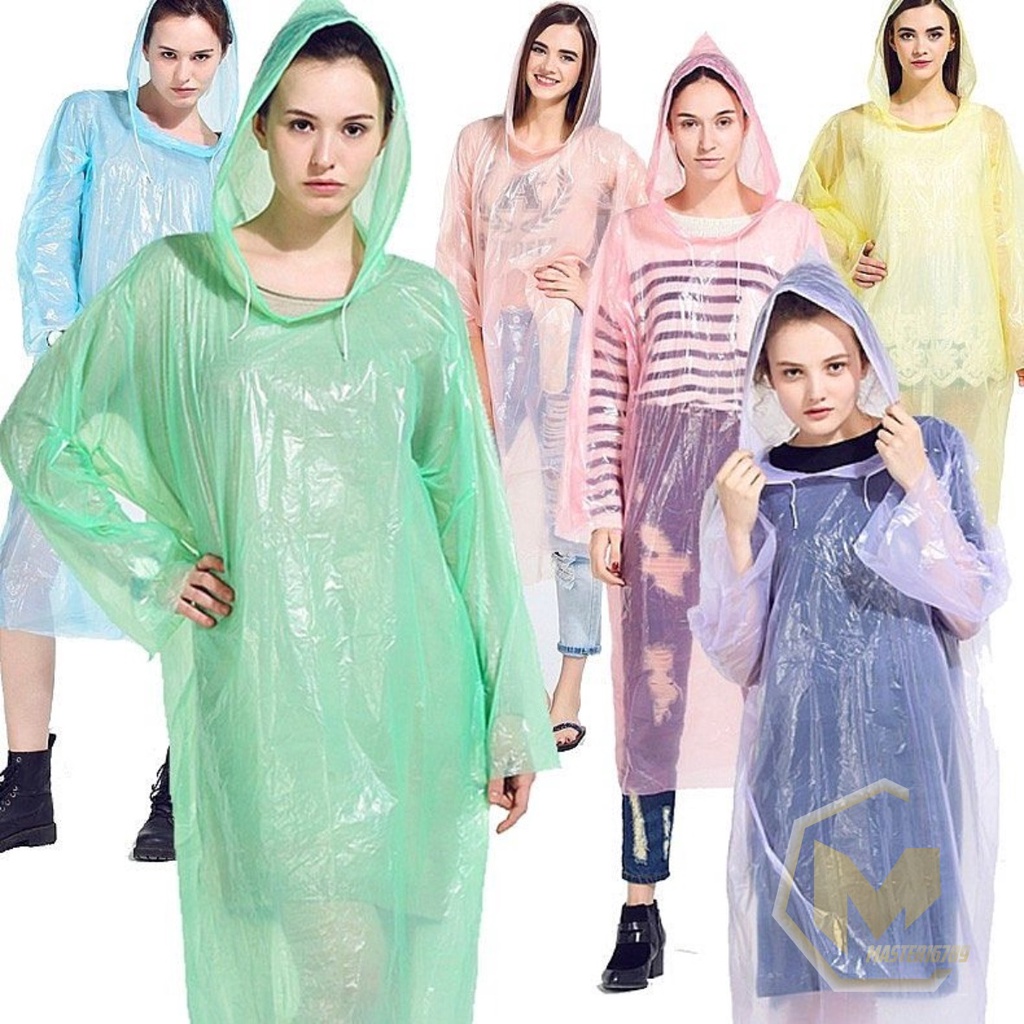 RT60 rain coat mantel jas hujan darurat plastik lengan panjang sekali pakai MA2571