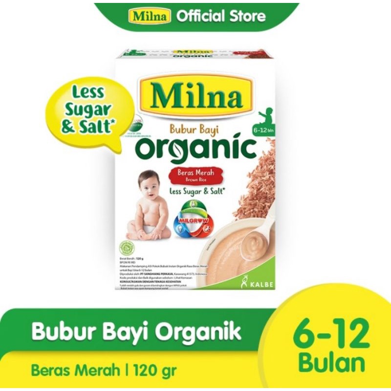 Milna Bubur Organic 6+ Bubur Bayi - MPASI Bayi