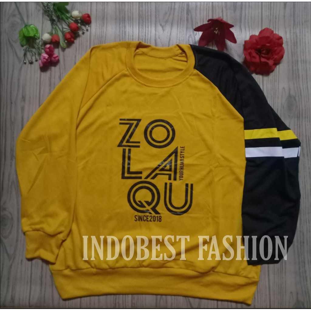 TERMURAH BIG SIZE ZLQ LENGAN PANJANG FASHION WANITA / SUPER JUMBO SWEATER BLOUSE