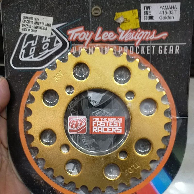 SSS RK TK 415 RX GEAR GER BELAKANG RXZ  JUPITER VEGA RX KING JUPITER Z VEGA R mx135 Ger tipis-TLD 415 x 33 GOLD