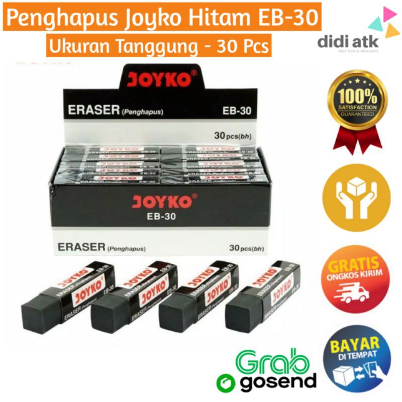 

Penghapus Joyko EB-30 1 Box 30 Pcs Hitam
