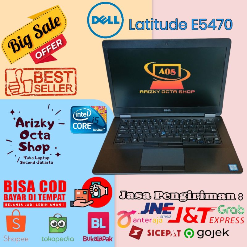 LAPTOP DELL LATITUDE E5470 Core i5 Gen 6 RAM 8GB SSD 180GB READY STOK SIAP PAKAI