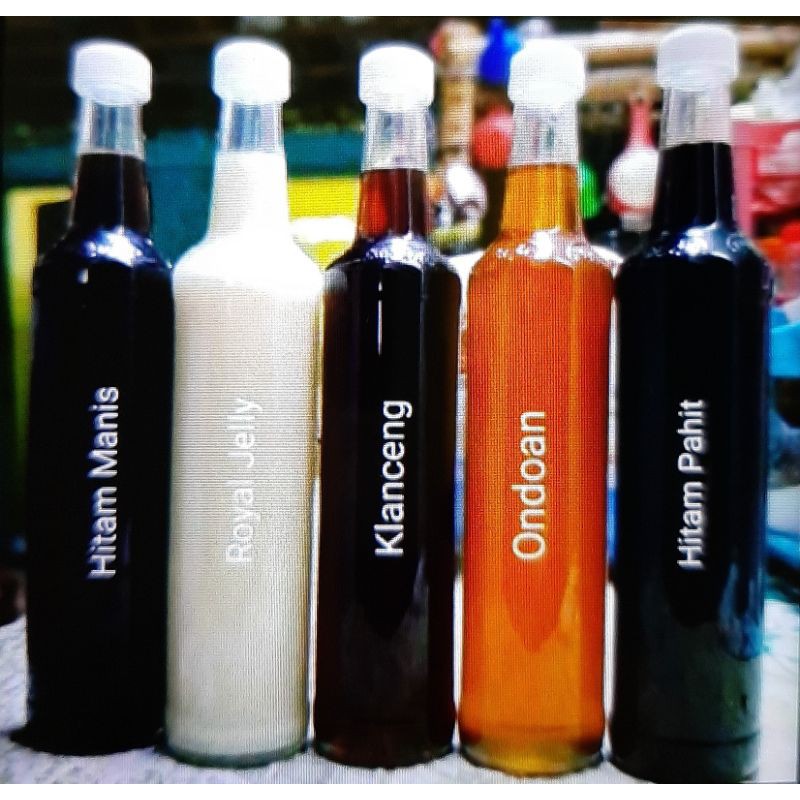 

Madu hutan asli : Hitam pahit, Royal jelly, dan Lanceng