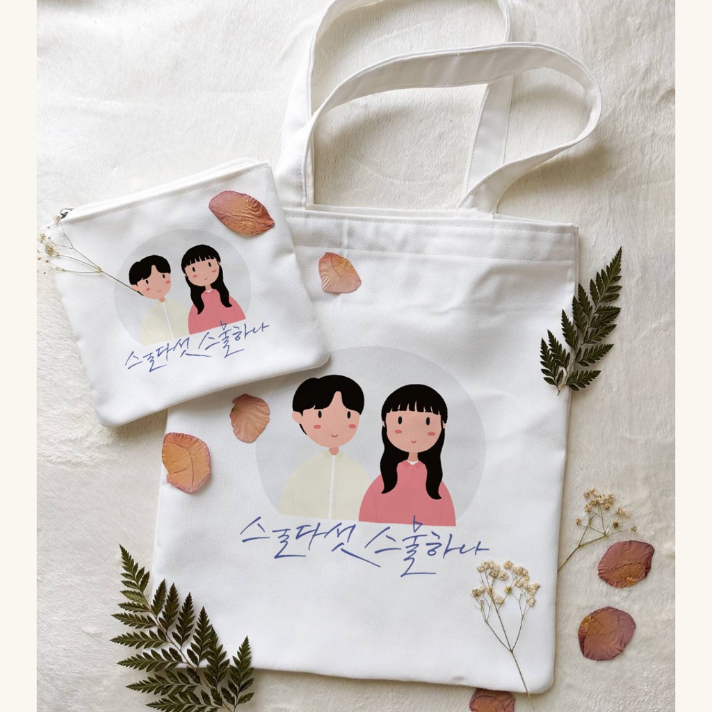 TWENTY FIVE TWENTY ONE VER. 2 TOTE BAG + PENCIL CASE DRAMA KOREA / DRAKOR KIT / DRAMA KOREA FANKIT /