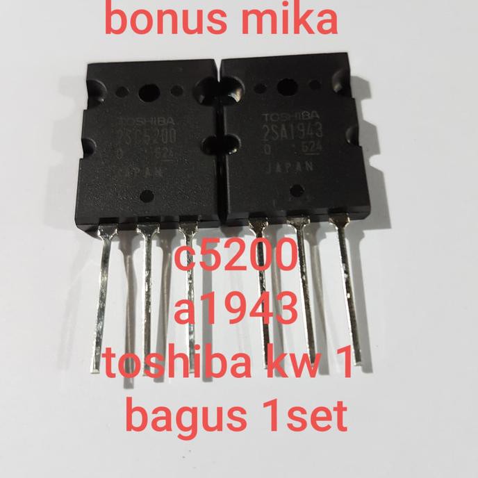 C5200 A1943 C 5200 A 1943 1 Set Toshiba 2Sc5200 Ori Kw1 Bagus Original