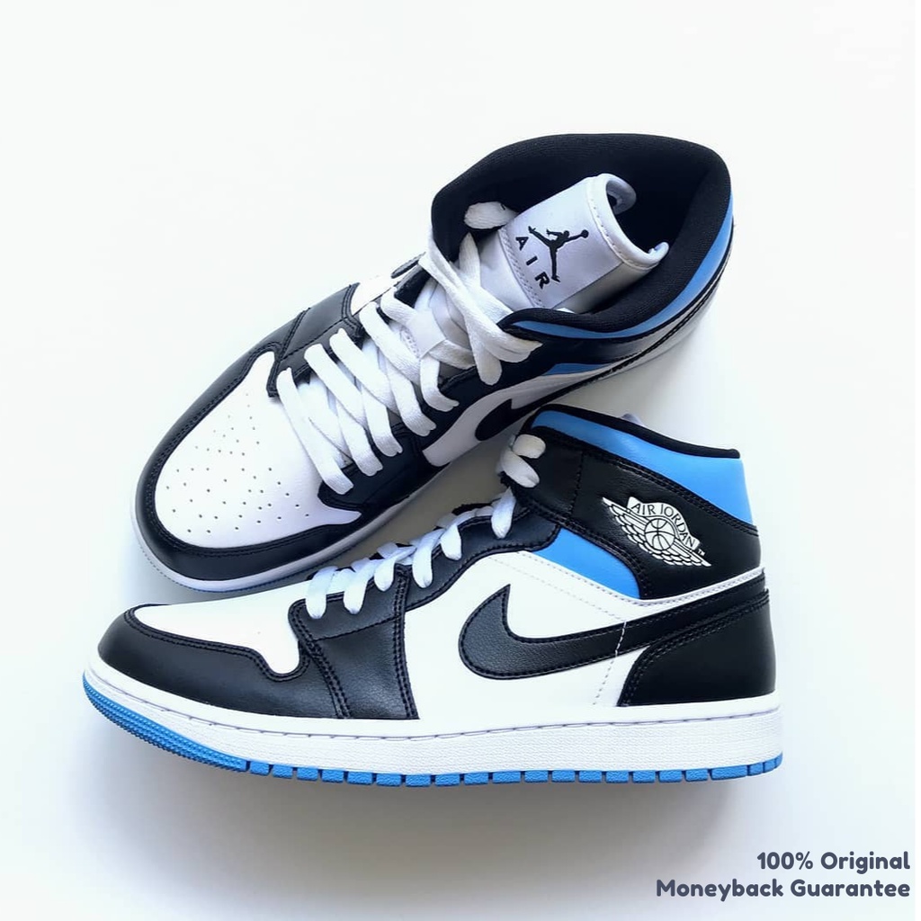 blue jordan one mid