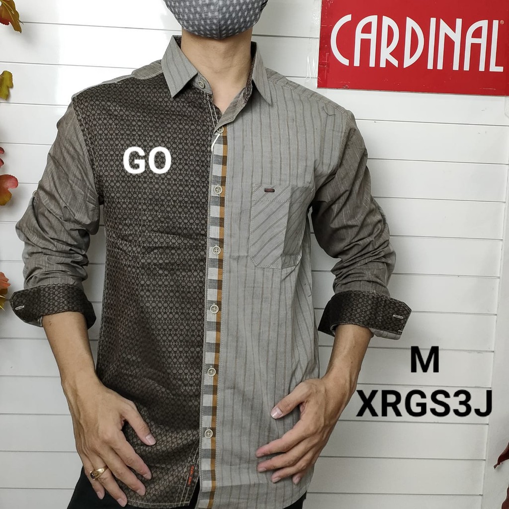 gos TCJ CARDINAL KEMEJA KOKO CASUAL Pakaian Pria Muslim Baju Cowok Lengan Panjang