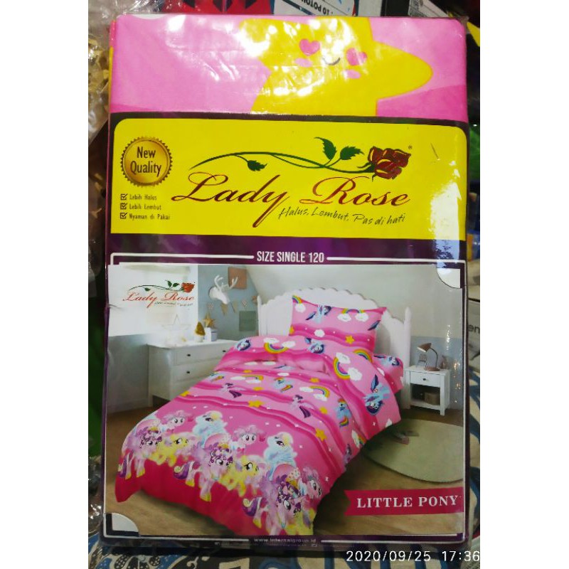 Seprei Lady rose LITTLE PONY ukuran 120x200 Sprei lady rose kuda pony singgle kecil sprei karakter c