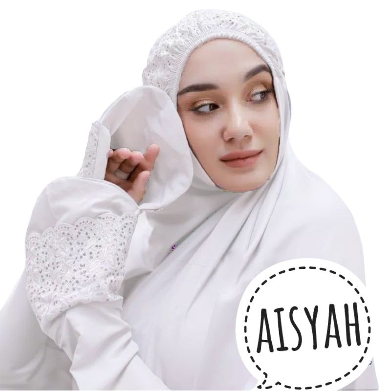 Mukenah terusan khodijah jumbo dewasa katun siti khodijayah  syarini full bordil cocok untk traveling/ cocok buat pergi haji,umro /oleh haji_umro