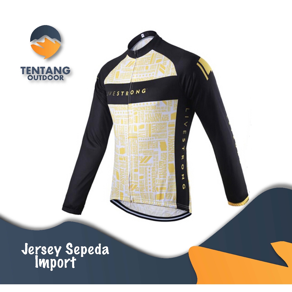 Jual Jersey Sepeda Livestrong Import T Roadbike Kaos Sepeda Baju Gowes Shopee Indonesia