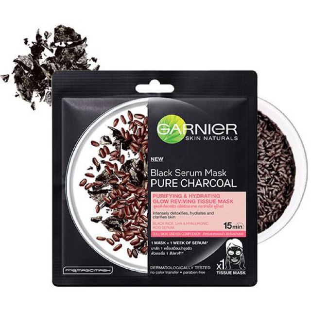 Garnier Pure Charcoal Rice Mask &amp; Algae