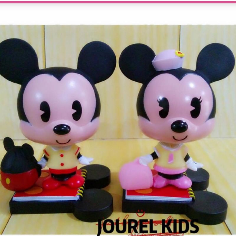 New Boneka Figure Miniatur Pajangan Mobil Mickey mouse Minnie Mouse Mini