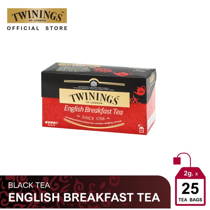 

B06 Twinings Teh Hitam Celup English Breakfast Tea 25X2Gr Gg054S