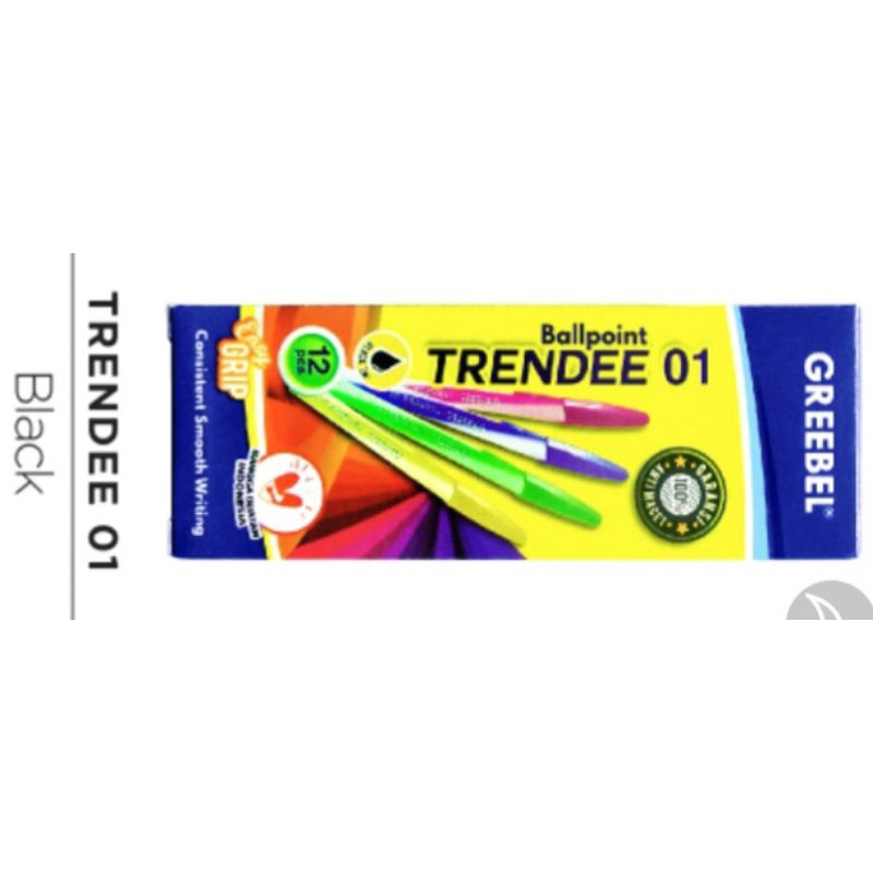 

GREEBEL BALPEN/PULPEN TRENDEE 01 BLACK 12 PCS