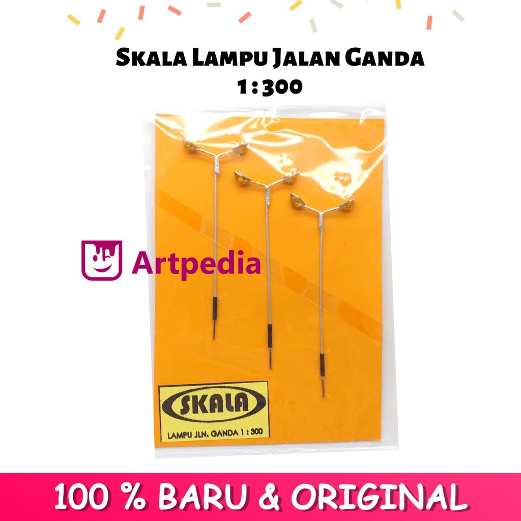 Maket Lampu Jalan Ganda 1:300 / Miniatur Bangunan / Diorama Lampu