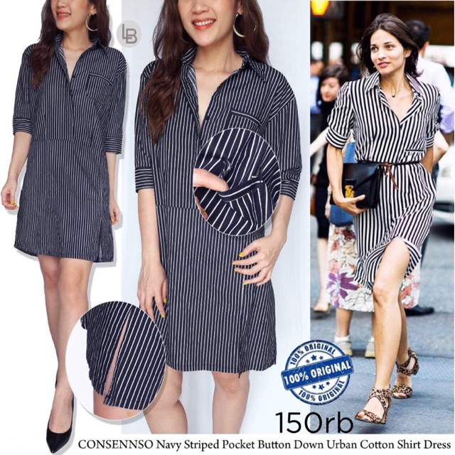 Consenso stripe shirt dress