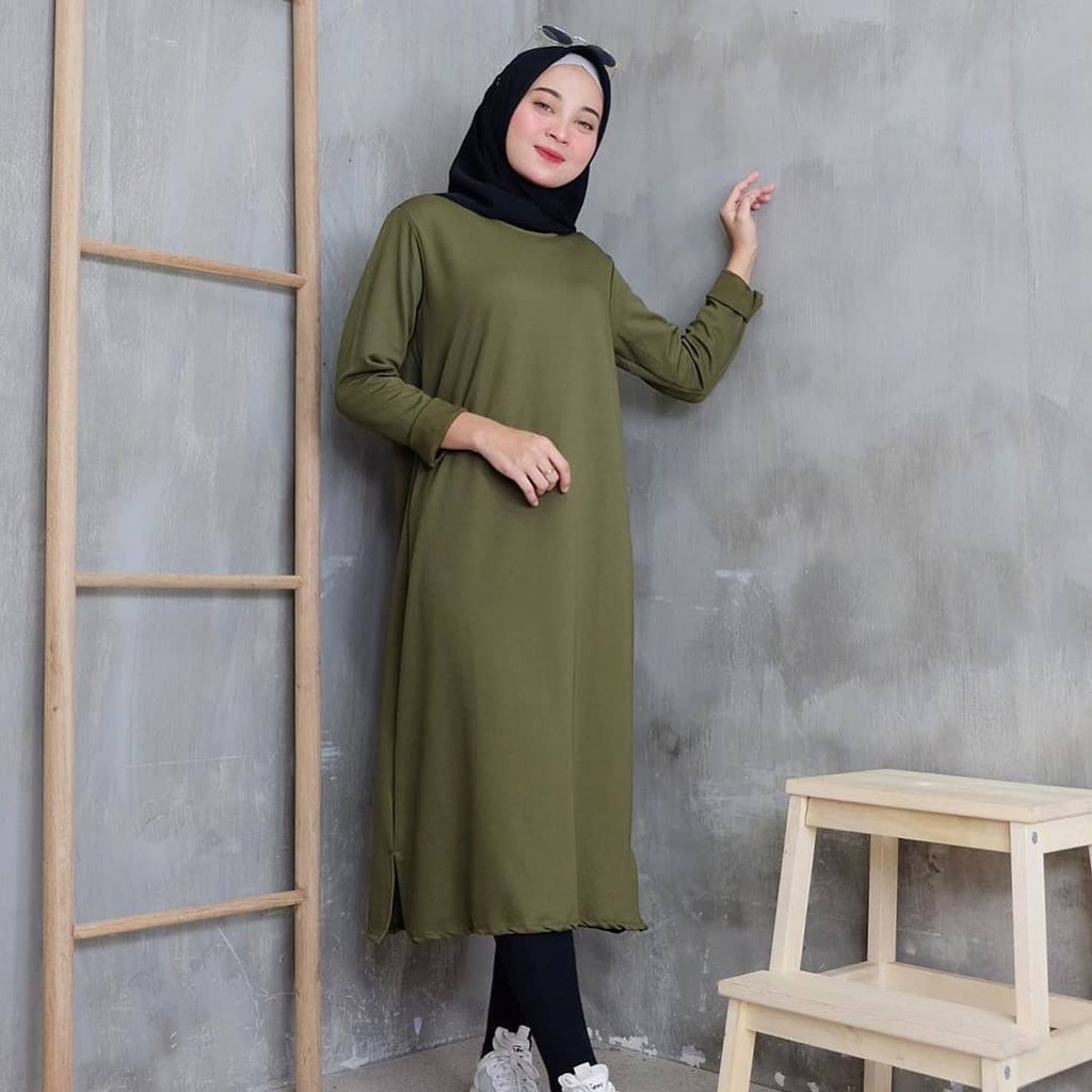 Atasan Tunik Murah l BASIC TUNIK AQ001 l Baju  Atasan 