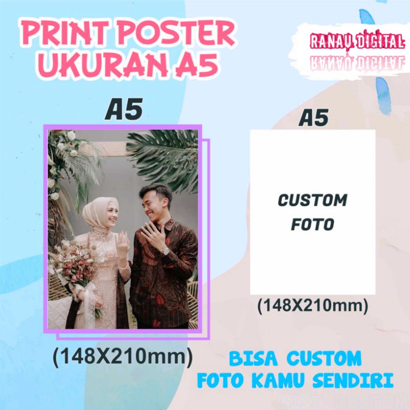 Cetak Foto 5R+ / Poster A5 Termurah