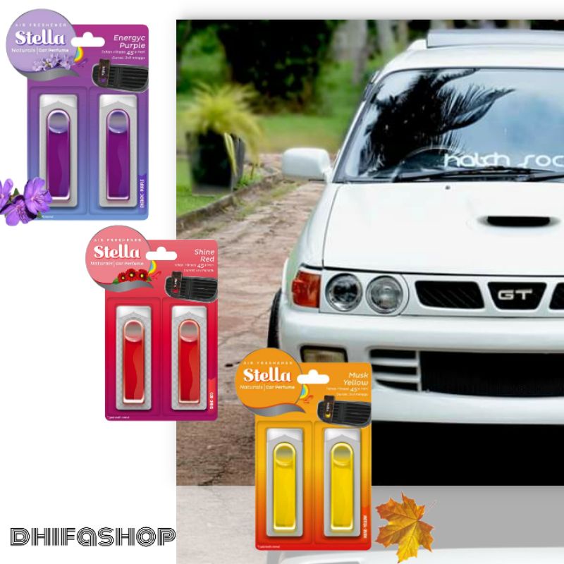 STELLA CAR PARFUME REFILL 8ml - PARFUM MOBIL Musk Yellow, Energyc Purple, Shine Red