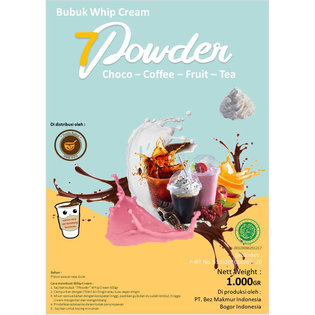

[Whispers] Bubuk Whipped Cream Rasa Vanilla 1 kg / Whip Cream Bubuk Powder 1 Kg / Wippy Cream /