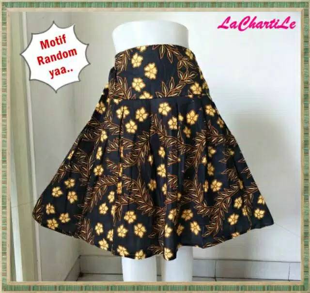 Rok Batik Pendek Motif Random/Grosir Rok Kerja Murah/Rok Mini Batik/Rok Casual/Rok Vintage