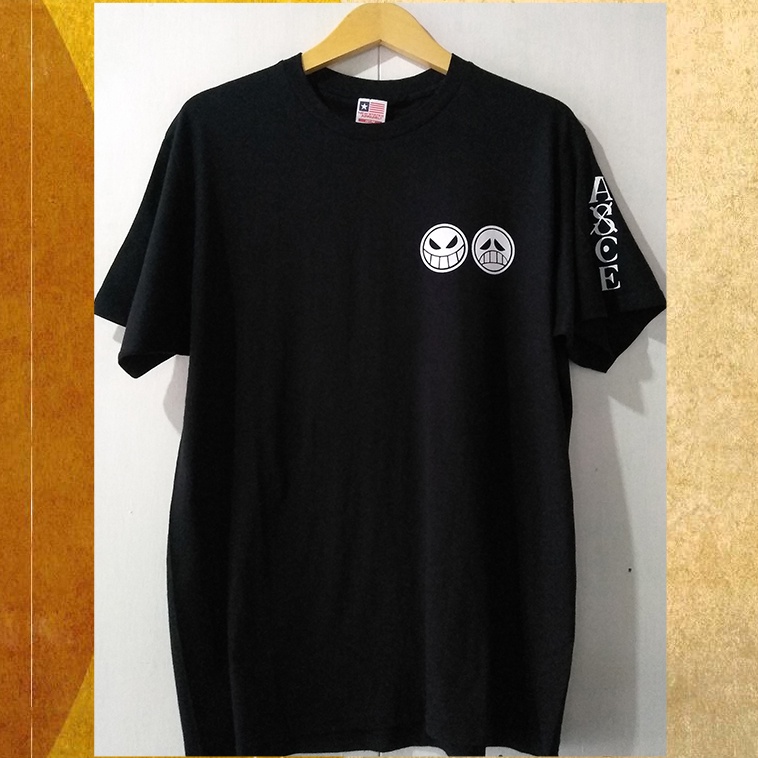 BAJU DISTRO KAOS ANIME ONE PIECE ACE ASCE COWOK UNISEX