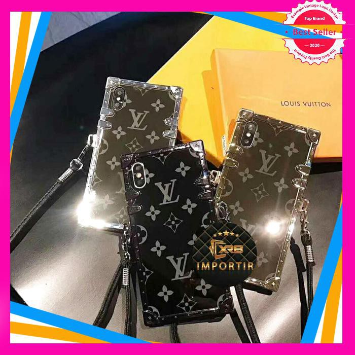 IPHONE 7G LV LOGO HARD MIRROR CASE CASING COVER KACA IPHONE7 7 IOS HP