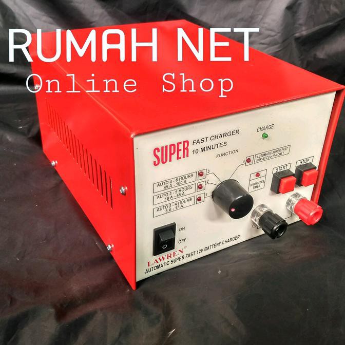 PROMO lawren super fast charger aki 12v otomatis