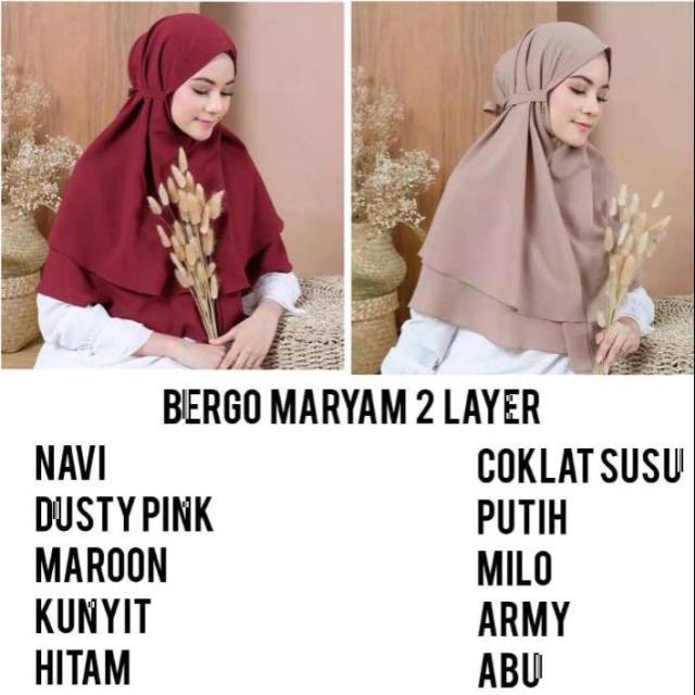 Bergo maryam 2 layer