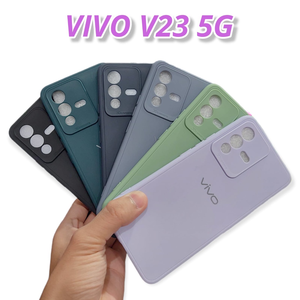 SoftCase Warna Warni Vivo V23 5G 6.44&quot; with 3D Camera Casing Candy Macaron Pelindung Camera