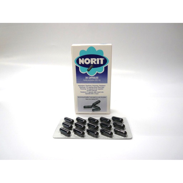 Norit Carbo Activatus 200mg 30 Capsules Singapore Netherlands