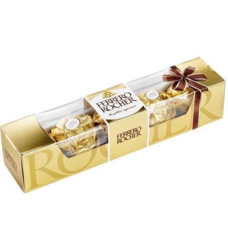 

FERRERO ROCHER T5 5pcs - Import / Cokelat FERRERO ROCHER T5 62.5gr / Cokelat / FERRERO / ROCHER / T5 / isi 5 biji / 62.5gr / Coklat / dengan / kacang / hazel / hazelnut / chocolate / italy / import