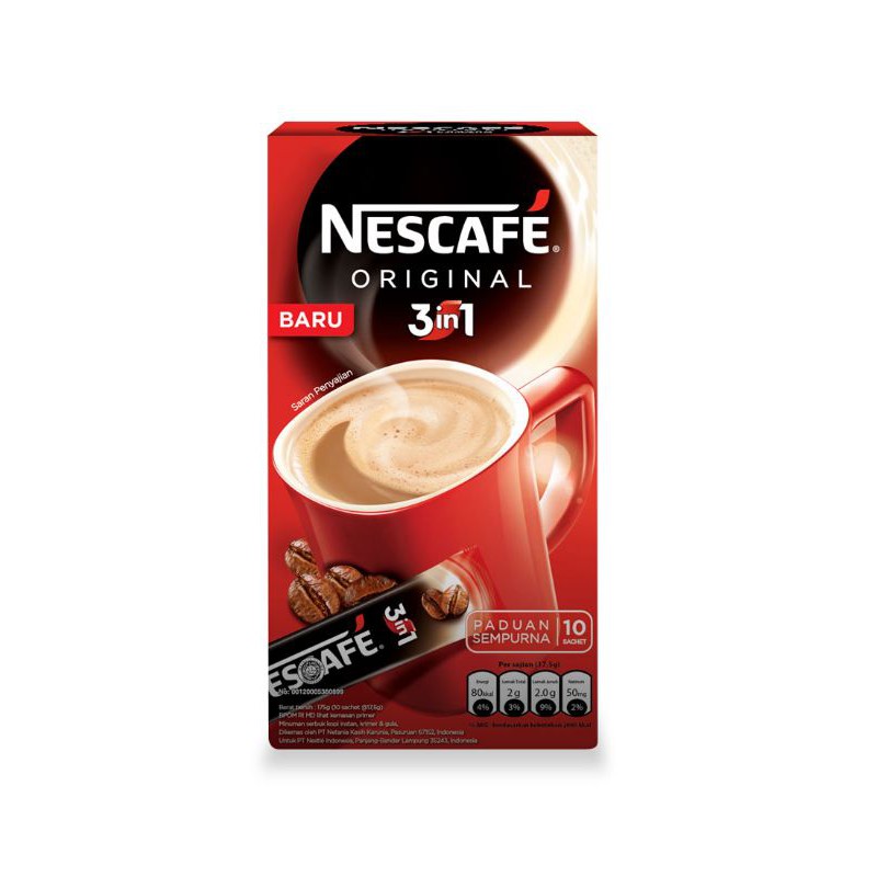 

Nescafe Kopi Instant 3In1 Coffeemix Original 10X17.5G