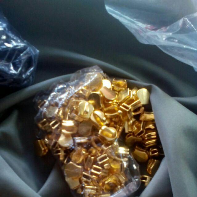 Kepala Resleting Tas No 5 Gigi Besi Gundul Gold