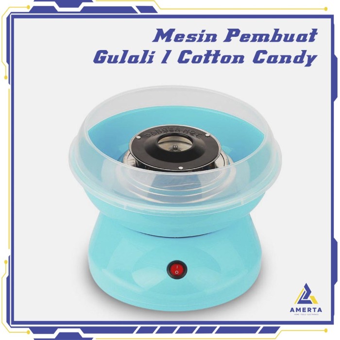 ANIMORE Mesin Pembuat Gula-Gula Kapas Cotton Candy Blue