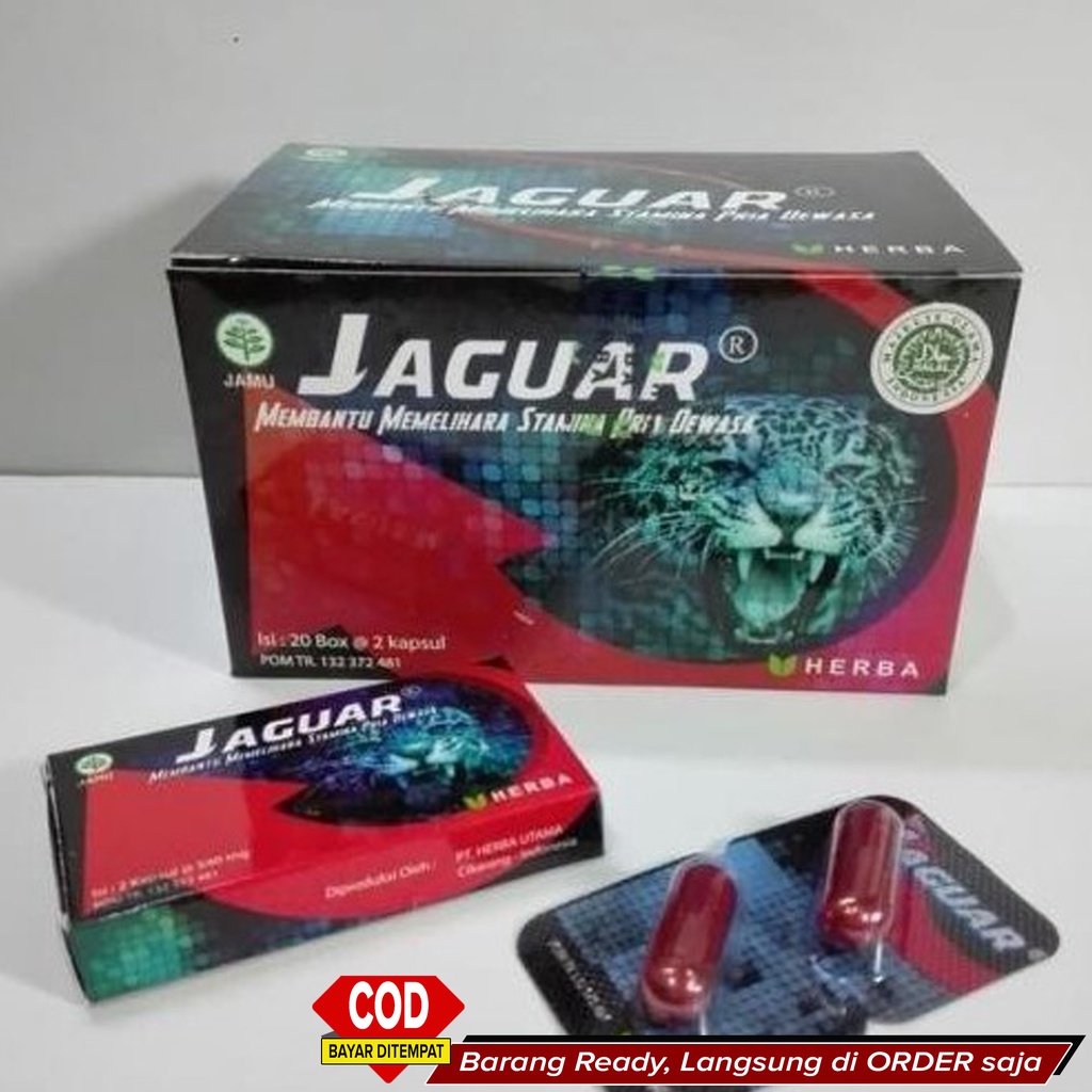 Best Seller Obat Kuat PRIA Kejantanan Pria Cegah Impoten Cegah Ejakulasi Dini AMPUH ~ Jaguar Kapsul 