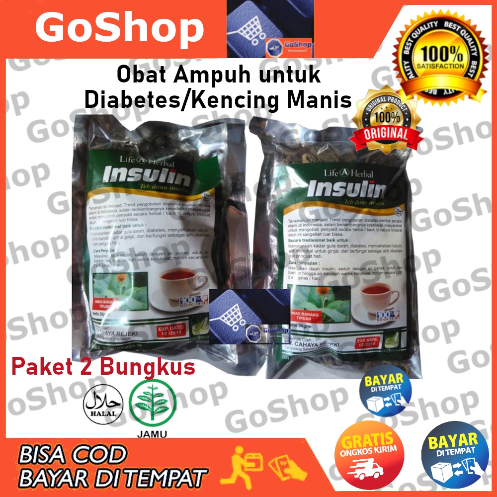 

[COD] Paket 2 Bungkus Obat Diabetes Herbal Teh Daun Insulin Yakon Kencono Sari Untuk Diabetes - 30gr