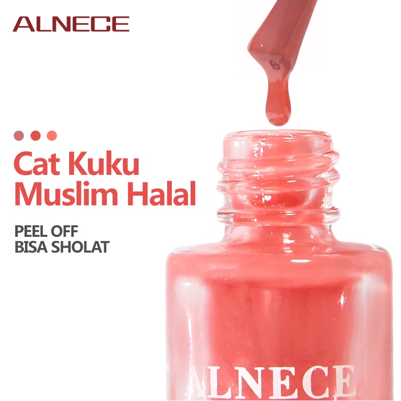 (COD)ALNECE KUTEK/Bisa sholat/kutek peel off kutek/HALAL KUTEKS/cat kuku halal muslimah Nail polish