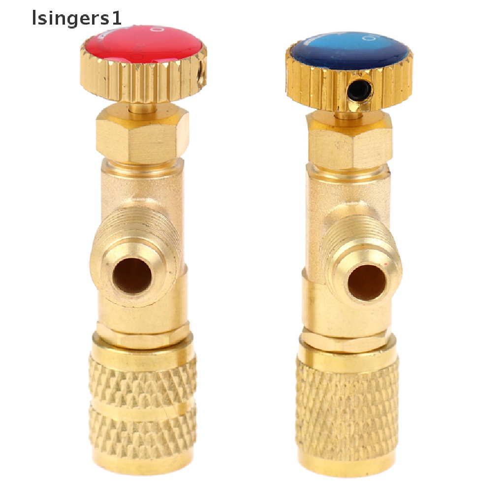 (lsingers1) Adapter Katup Pengaman Ac R410A R22 1 / 4 &quot;5 / 16&quot;