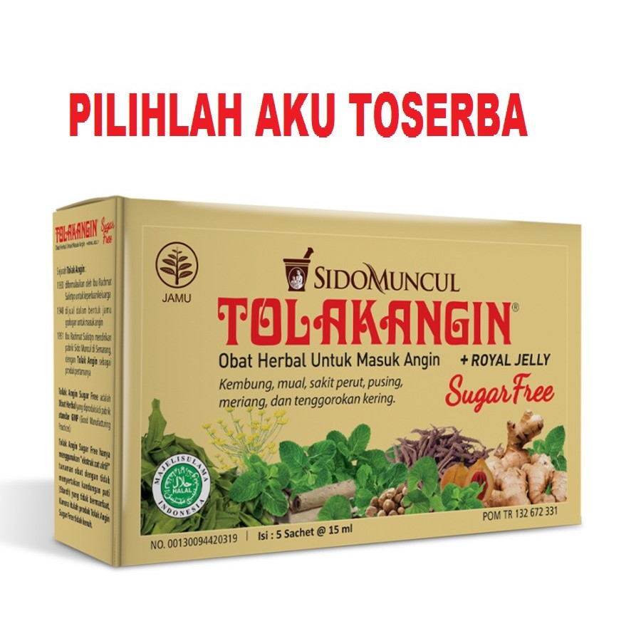 TOLAK ANGIN CAIR BEBAS GULA SIDOMUNCUL ISI 5 SACHET - ( HARGA 1 BOX )