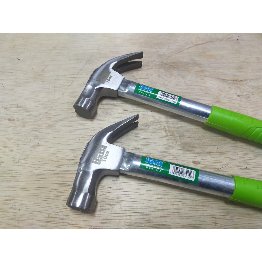 PALU KAMBING GAGANG BESI 8 OZ /12 OZ /16 OZ MAGNET- GAGANG FIBER CLAW HAMMER IGM