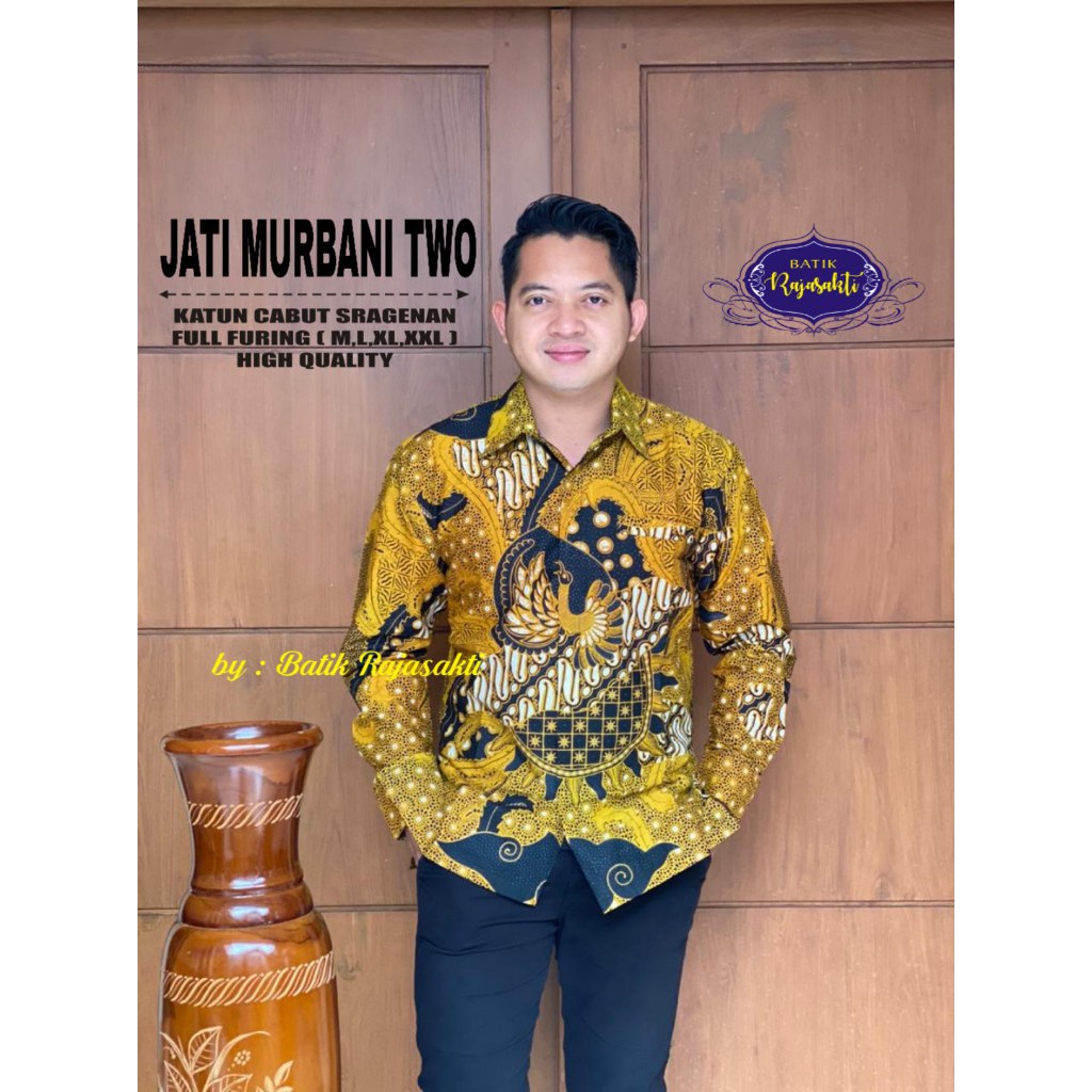 JATI MURBANI RAJASAKTI KEMEJA BATIK SOLO PRIA LENGAN PANJANG LAPIS FURING ATASAN BATIK PREMIUM MODERN KATUN HALUS BAHUWIRYA  BANAMITRA BANAMITRA PUTIH BANGSAWAN BAYU PUTRA BERLIAN BIRU BHARATAYUDA BIMASENA BIRENDRA BIRU INDAH BRAHMAKERTA BRAHMAKERTA MERAH