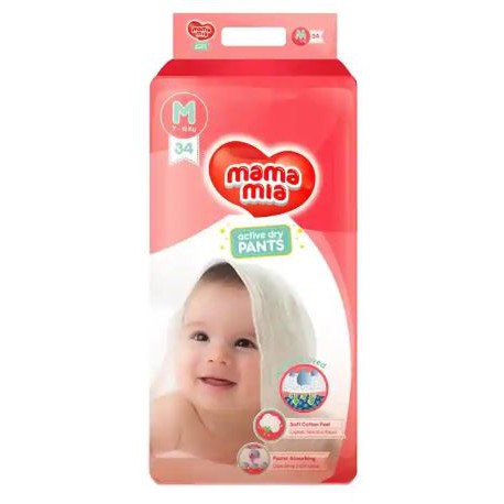 [ COD ] Mamamia Pants Popok Bayi Size M34 MURAH